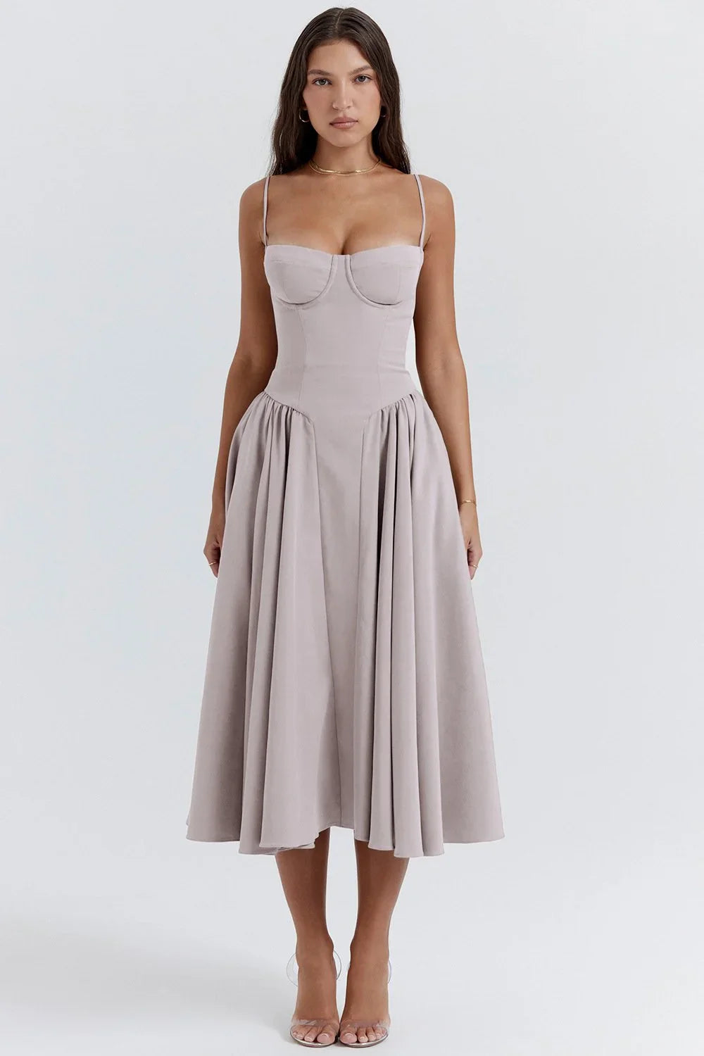 KorsetTraum | Ärmelloses Midi-Kleid mit Figurformender Passform