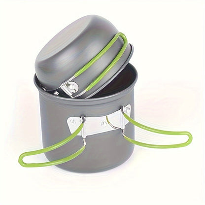 Opvouwbare Kookset van Aluminium Legering – Lichtgewicht en Duurzaam voor Kamperen, Hiking en Picknicken