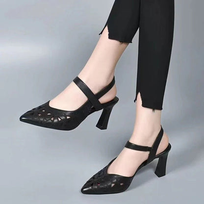 Tacones altos de piel suave