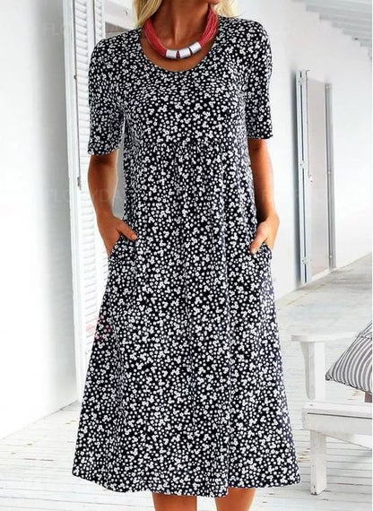 Stilvolles Kleid mit Blumenmuster – Eva | Das perfekte leichte Sommerkleid!