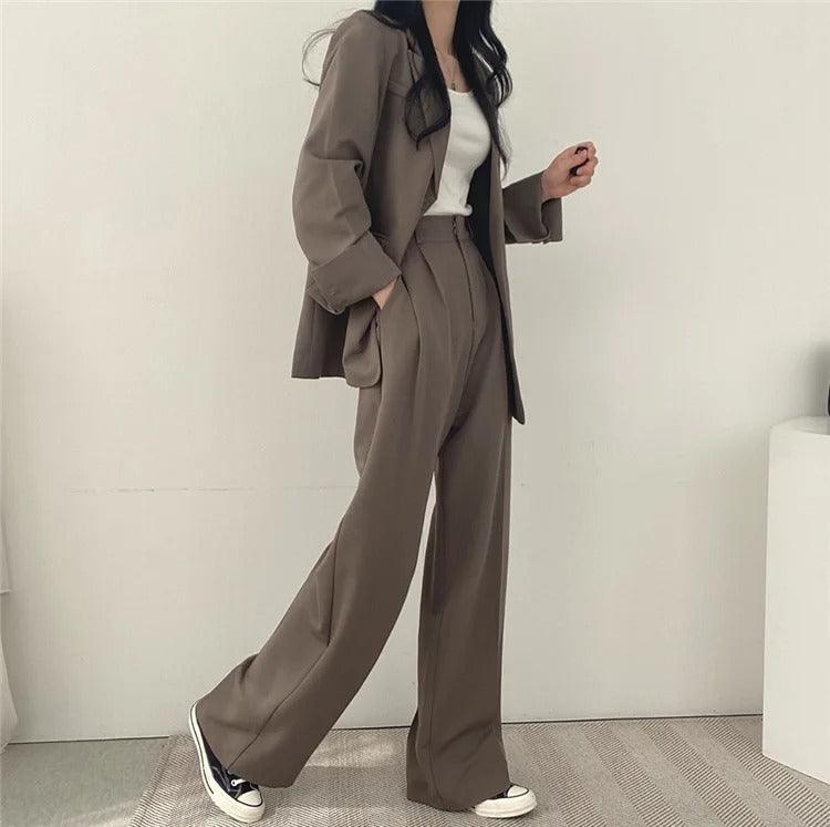 Hailey | Women Tailored Suit set z Long blazer