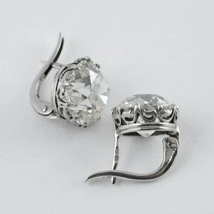 Brincos Vintage em Prata com Zircônia