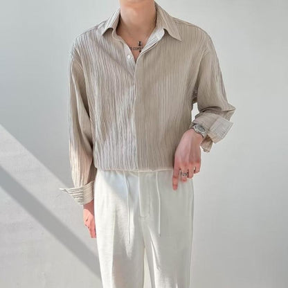 Tom Hollinger | Langarmshirt aus crinkle Stoff