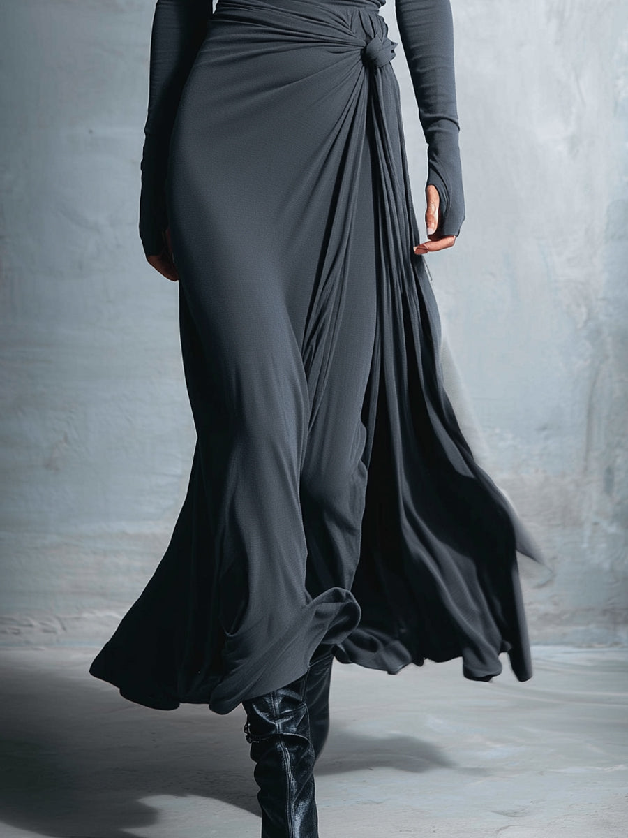 Luxus-Maxikleid mit einer eleganten, fließenden Passform