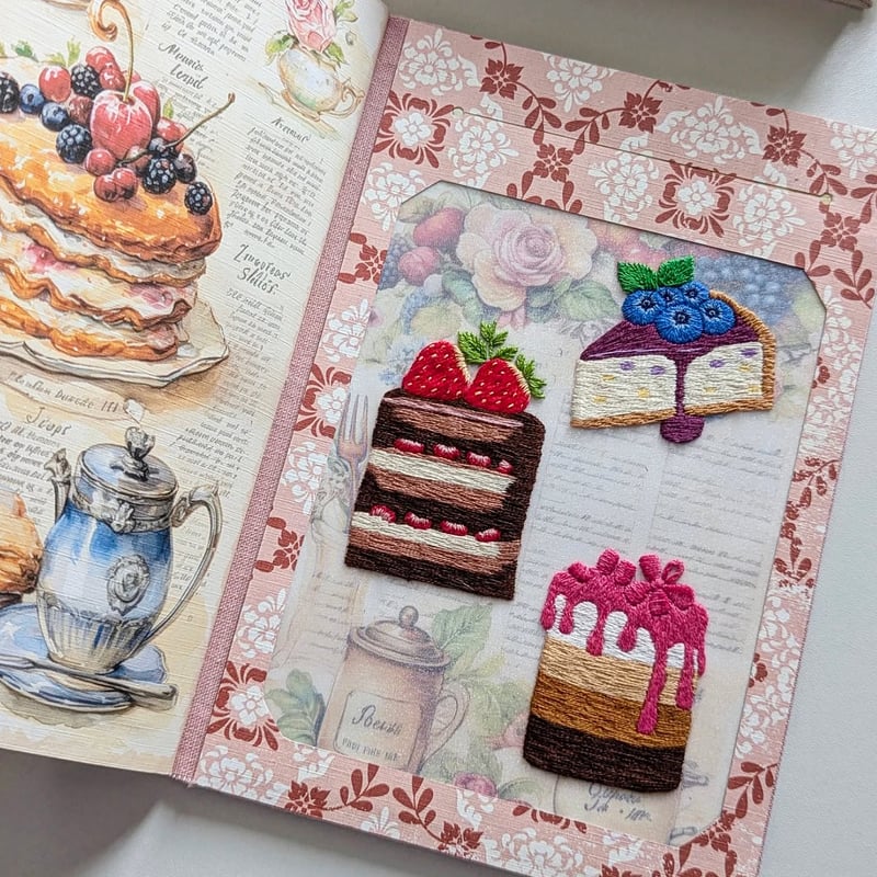 Handgefertigtes Rezeptbuch – Spritzwassergeschützte Seiten & bestickter Einband