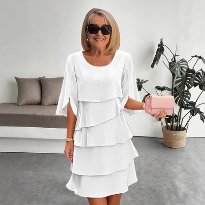 Żaneta – Elegancka sukienka z bufiastymi rękawami