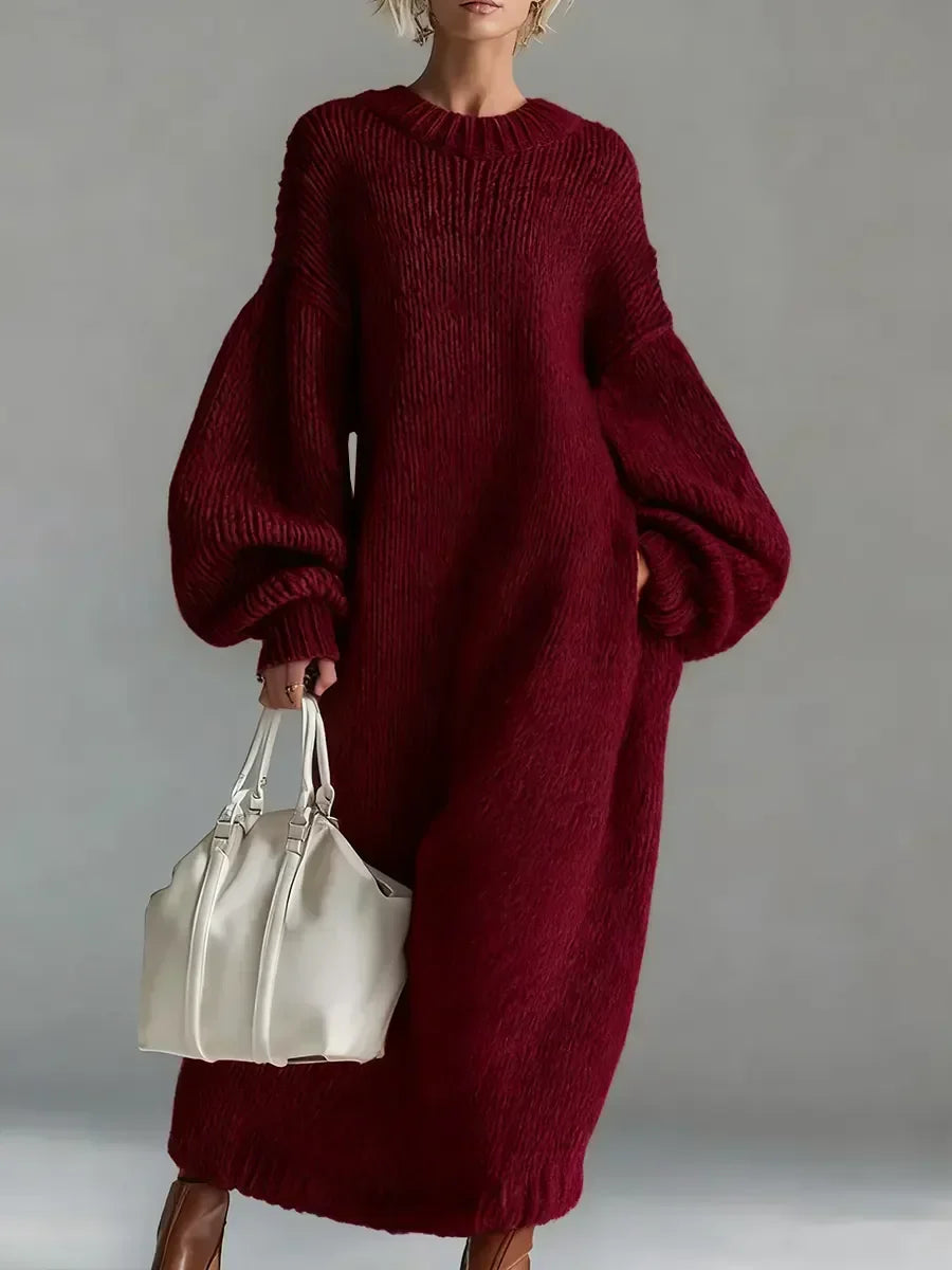 Knit Dress with Long Sleeves