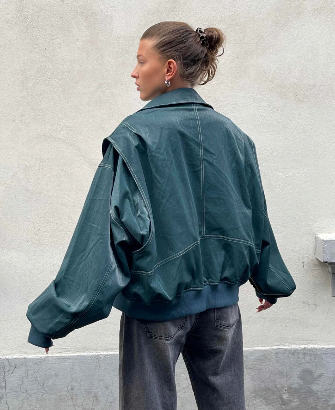 Veste Oversize Femme Avec Fermeture Zippée – Style Moderne Décontracté