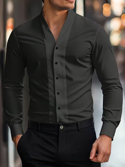 Duval Paris™ | Chemise à manches longues boutonnée