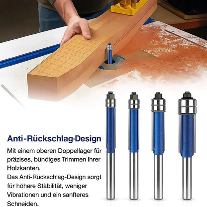 Bündiger Fräser-Set 4-teilig – Saubere Kanten auf jedem Material