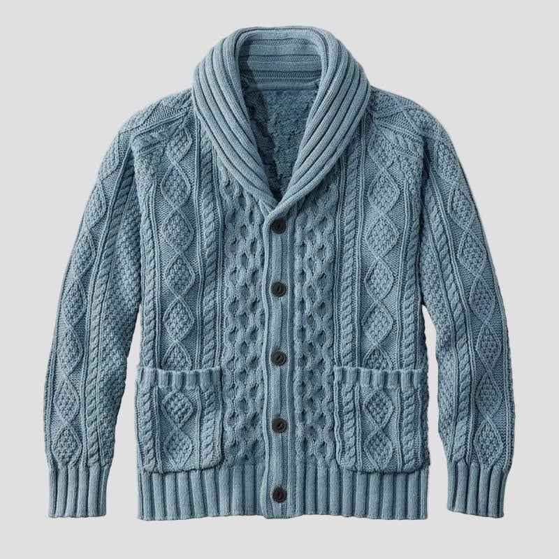 Noah Jacquard-Gestrickter Retro-Cardigan – Lässiger Vintage-Stil und gemütliche Wärme
