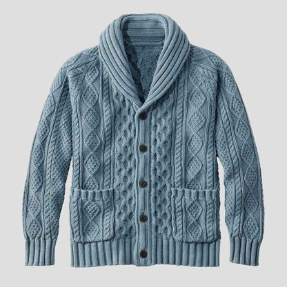 Noah Jacquard-Gestrickter Retro-Cardigan – Lässiger Vintage-Stil und gemütliche Wärme
