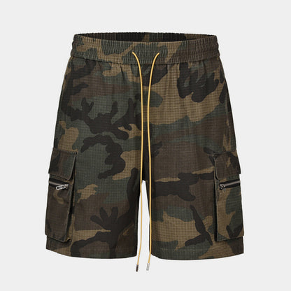 Men's Camo Cargo Shorts Streetwear Utility Style