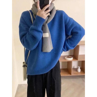 Lussuoso maglione oversize da donna – Maglione ampio in misto mohair