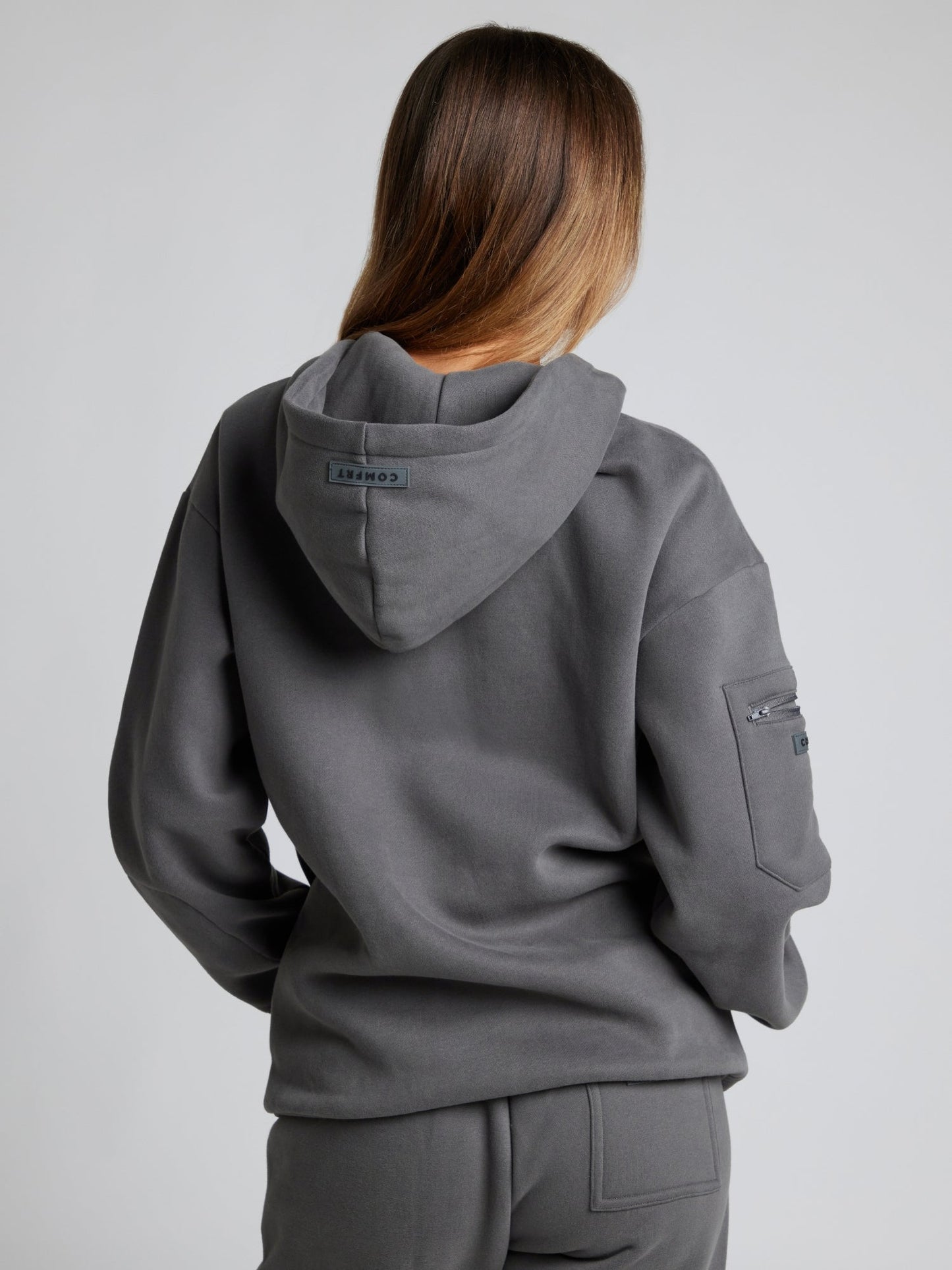 Cozy travel hoodie with airplane mode graphic