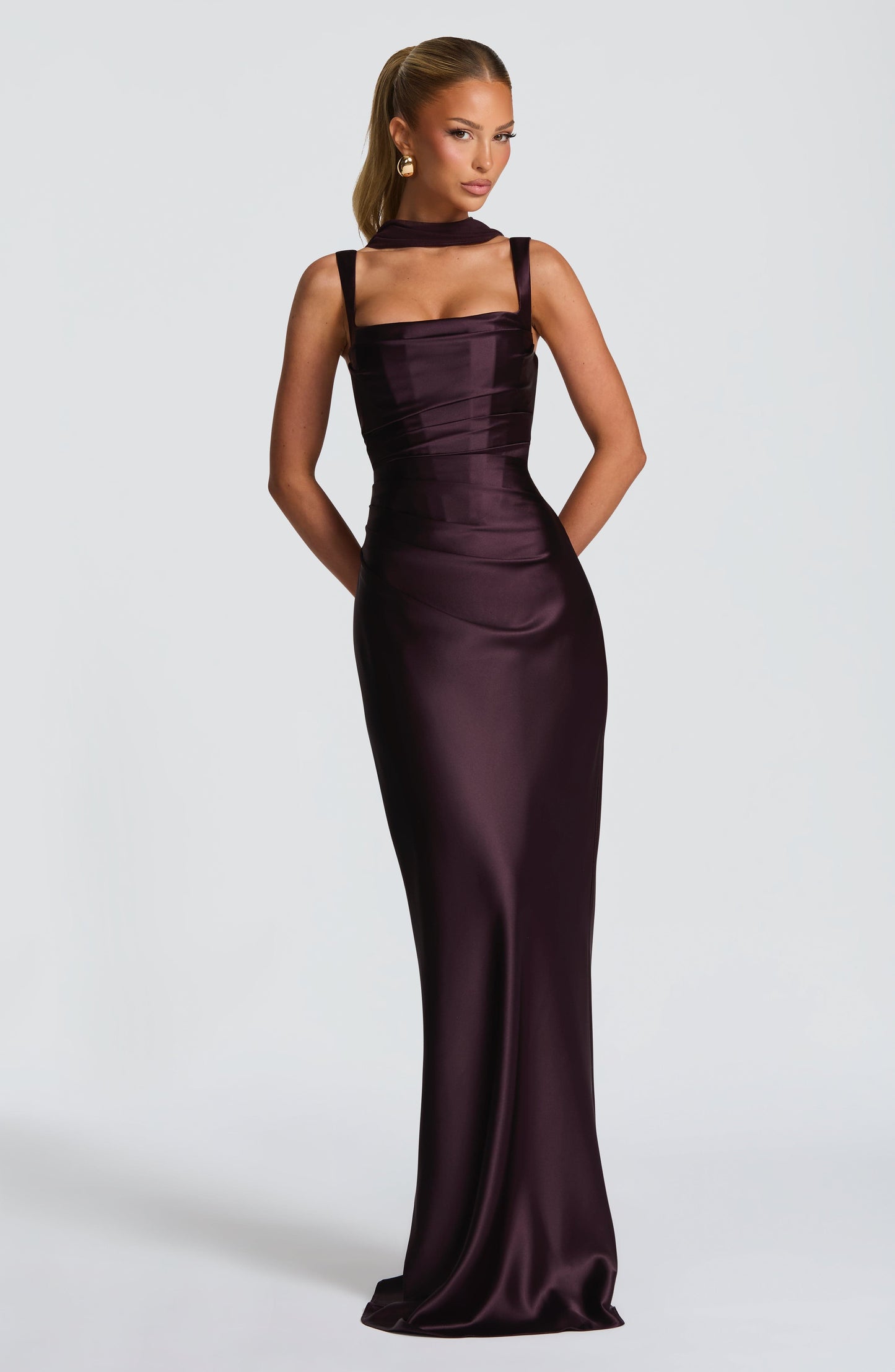 Calanthe maxi-kjole – Blommefarvet