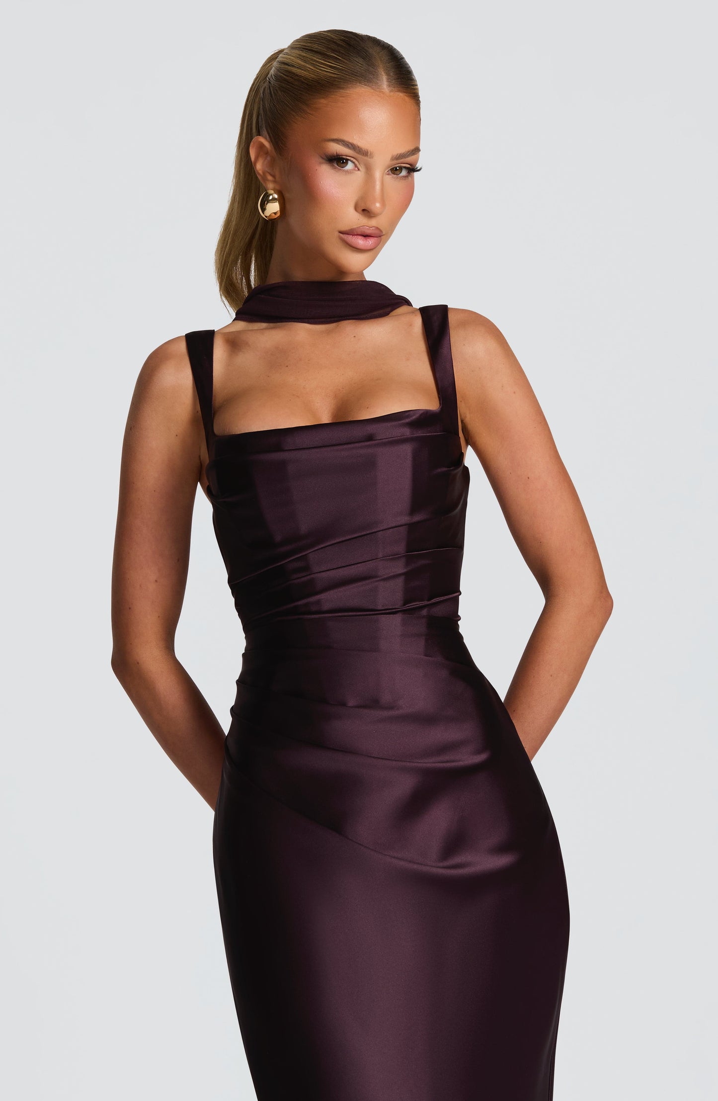 Calanthe maxi-kjole – Blommefarvet