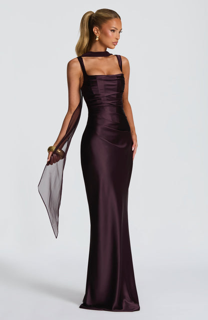 Calanthe maxi-kjole – Blommefarvet