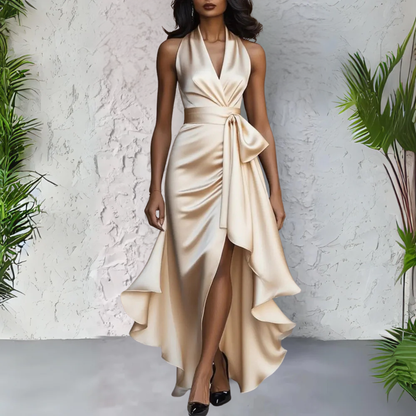 Women's Halter Neck Maxi Dress