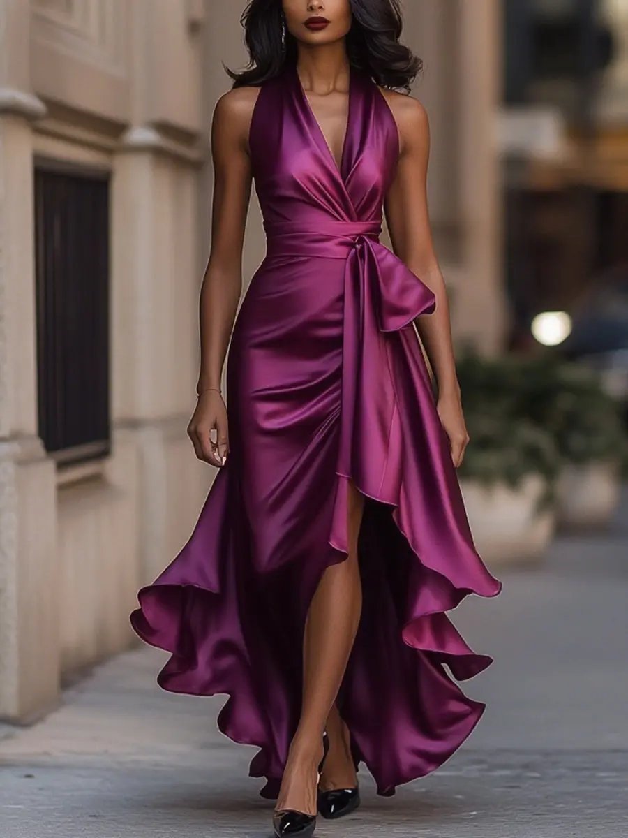 Women's Halter Neck Maxi Dress