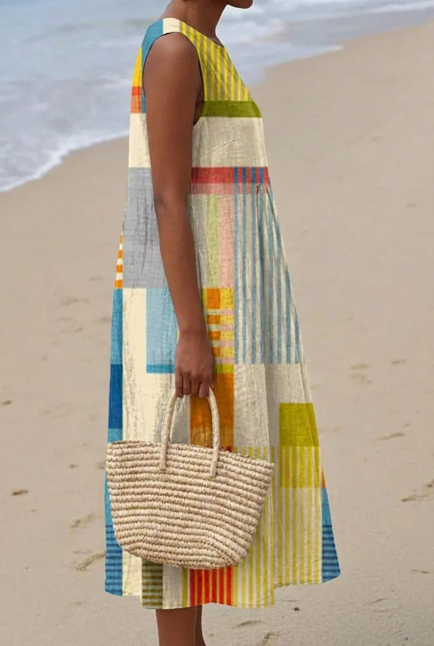 Poppy - Patchwork-kjole i moderne stil