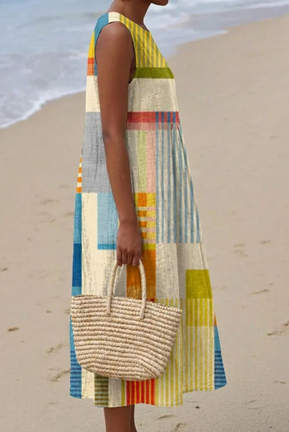 Poppy - Patchwork-kjole i moderne stil
