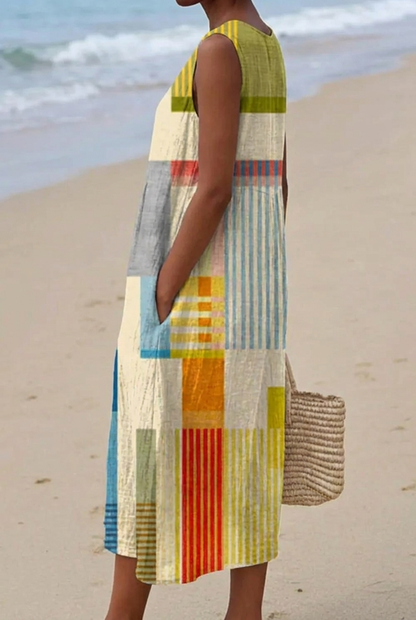 Poppy - Patchwork-kjole i moderne stil