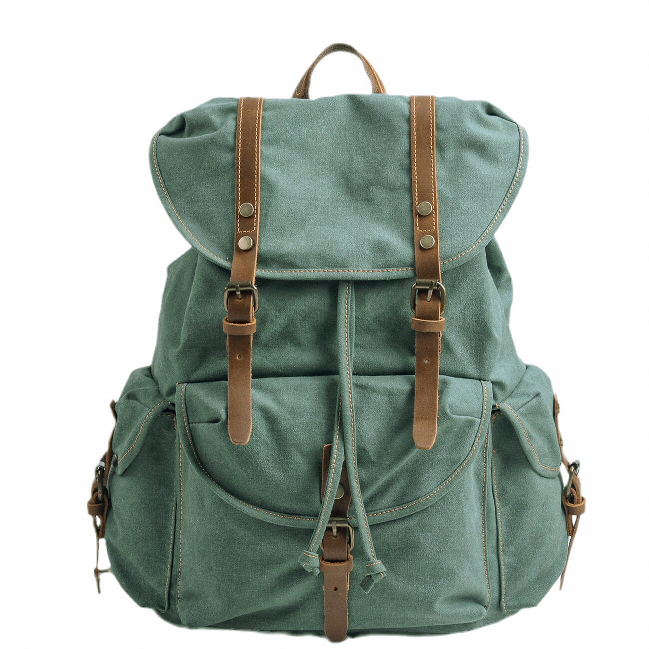 Militär Canvas Rucksack 28L aus Leder & Canvas – Abenteuer Rucksack ROUGEMONT
