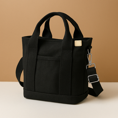 Emma | Sac Bandoulière Compact en Toile avec Poches Zippées | Élégant et Pratique pour Femmes 7