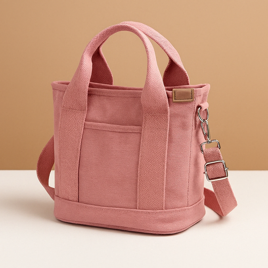 Emma | Sac Bandoulière Compact en Toile avec Poches Zippées | Élégant et Pratique pour Femmes 6