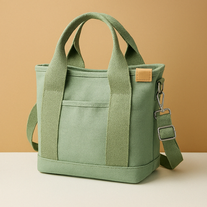 Emma | Sac Bandoulière Compact en Toile avec Poches Zippées | Élégant et Pratique pour Femmes 5