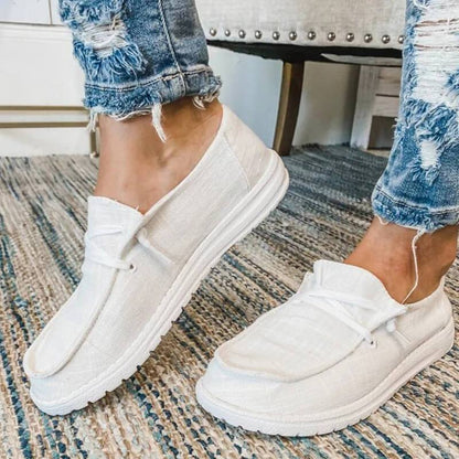 Ava - Chaussures à enfiler chic Toile respirante, design minimaliste