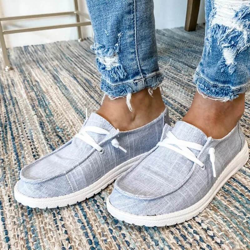 Ava - Chaussures à enfiler chic Toile respirante, design minimaliste