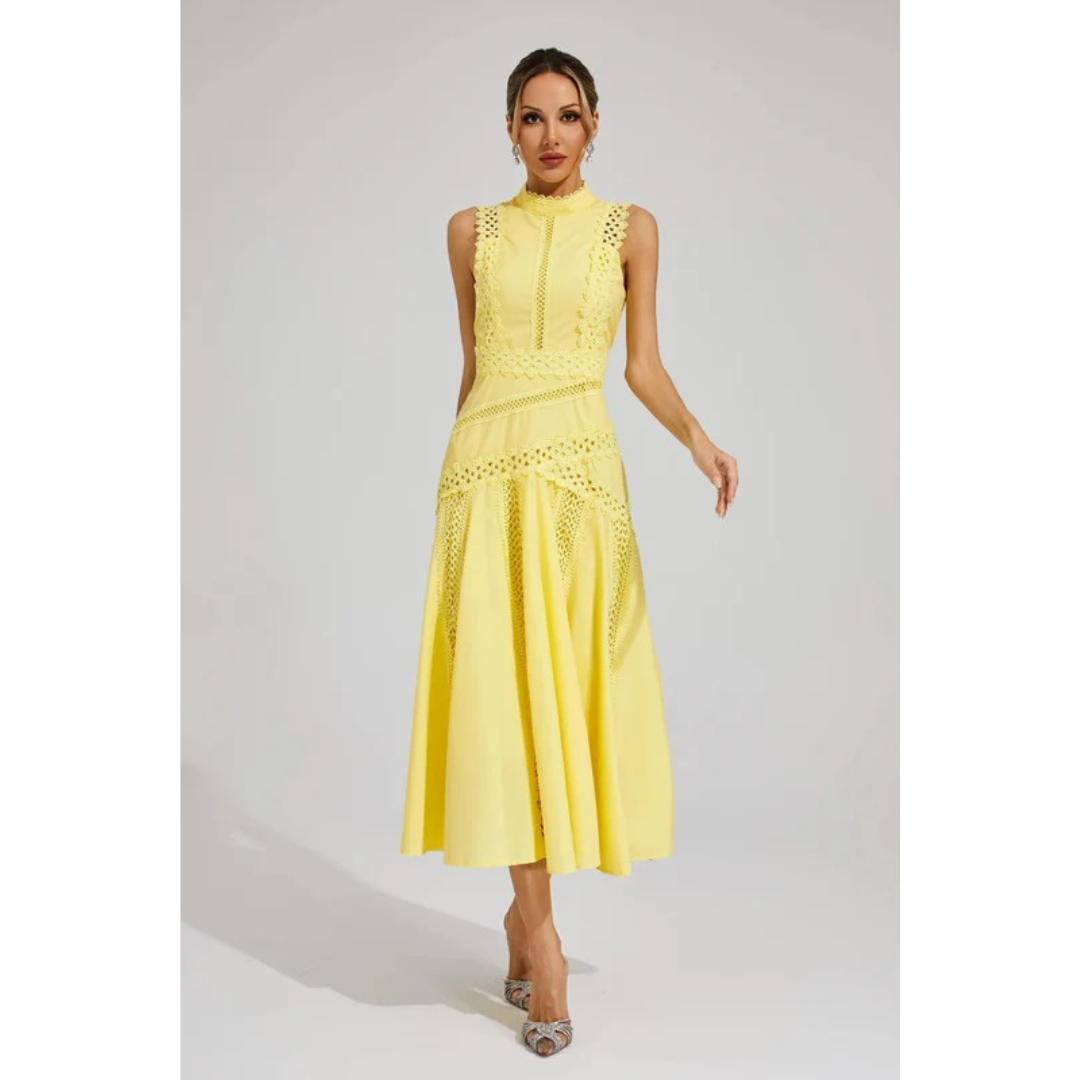 Carina | Damen Midikleid Hochzeit Elegant Klassisch