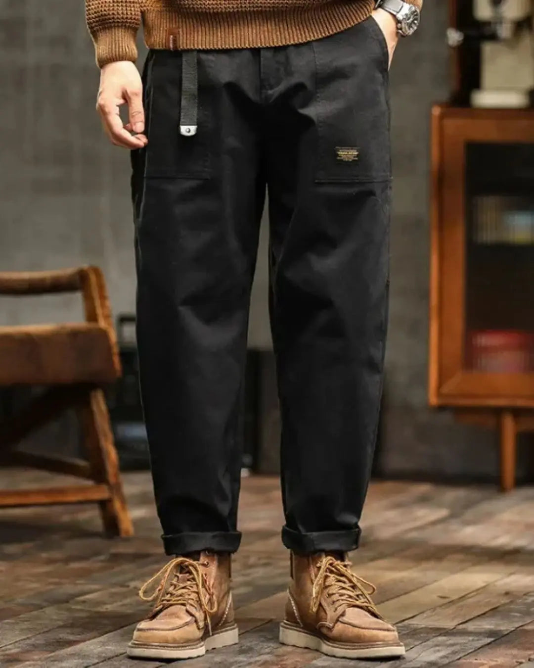 Harrington Oxford | Men's Rugged Cargo Trousers with Pocket Panels