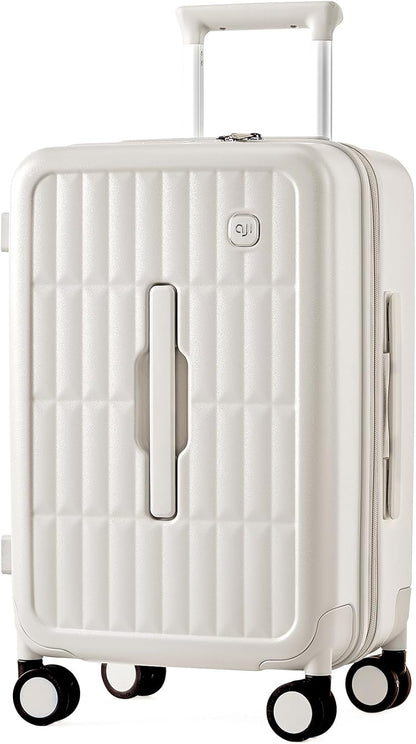 Spacious Hard Shell Suitcase with 8 Spinner Wheels – Smooth-Gliding Travel Luggage for Holidays and Business Trips