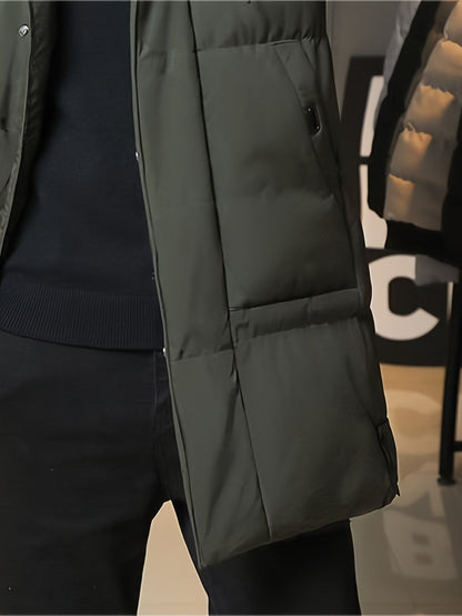 Men’s Thick Padded Winter Coat | Long Warm Parka