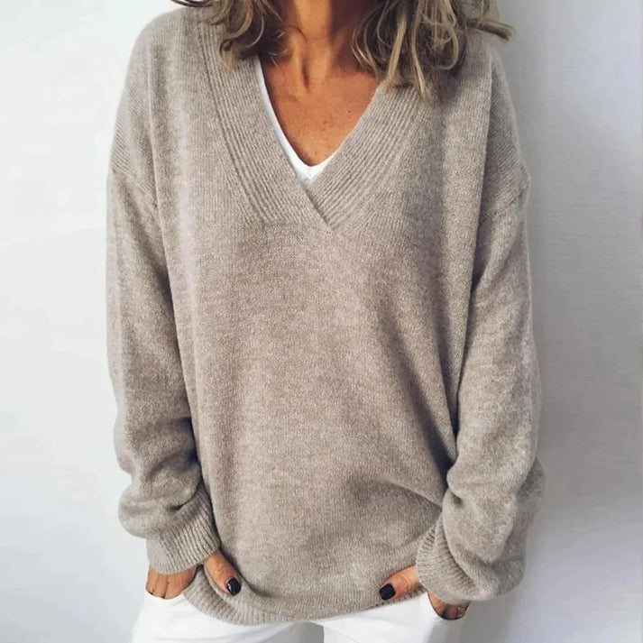 Suéter de Cachemira Suave para Mujeres | Cuello en V