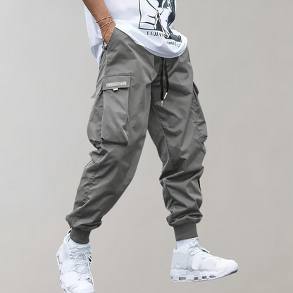 Casual Men's Cargo Pants - Mason-Gray-S-Nora Luxe