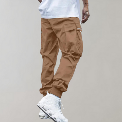 Casual Men's Cargo Pants - Mason-Khaki-S-Nora Luxe