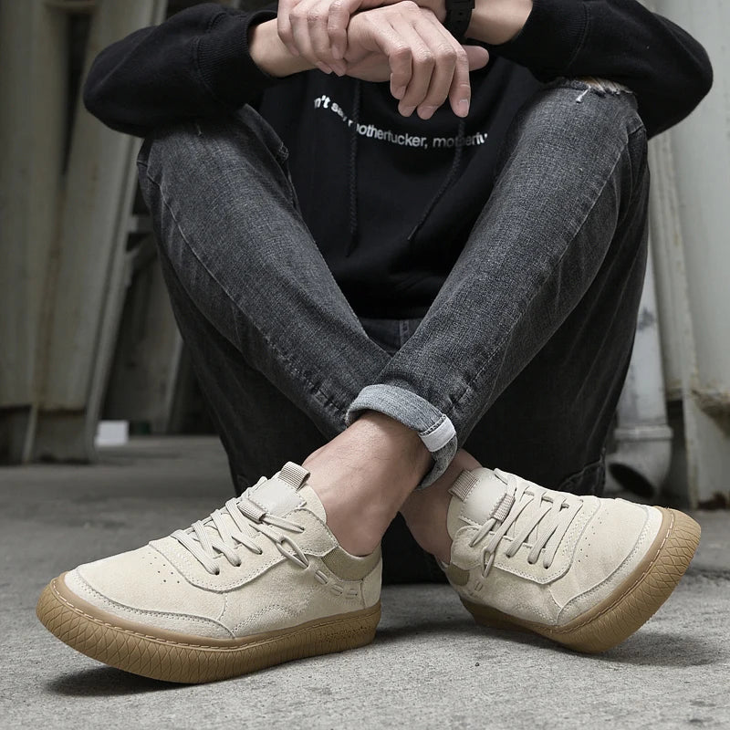 Casual Suède Męskie Sneakers - Maxon-Piasek-38-Trend Polska