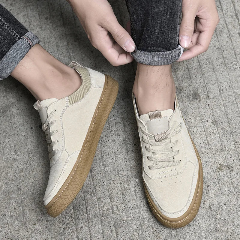 Casual Suède Męskie Sneakers - Maxon-Piasek-38-Trend Polska