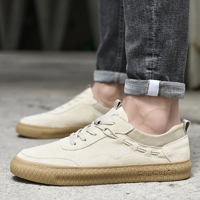 Casual Suède Męskie Sneakers - Maxon-Piasek-38-Trend Polska