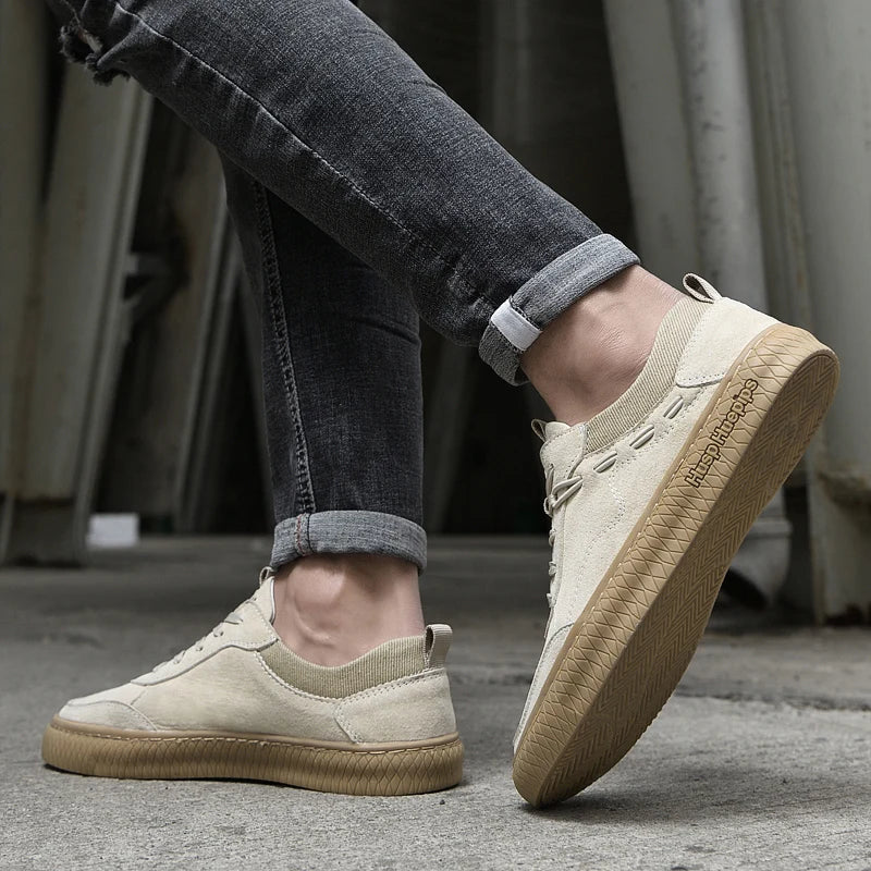 Casual Suède Męskie Sneakers - Maxon-Piasek-38-Trend Polska