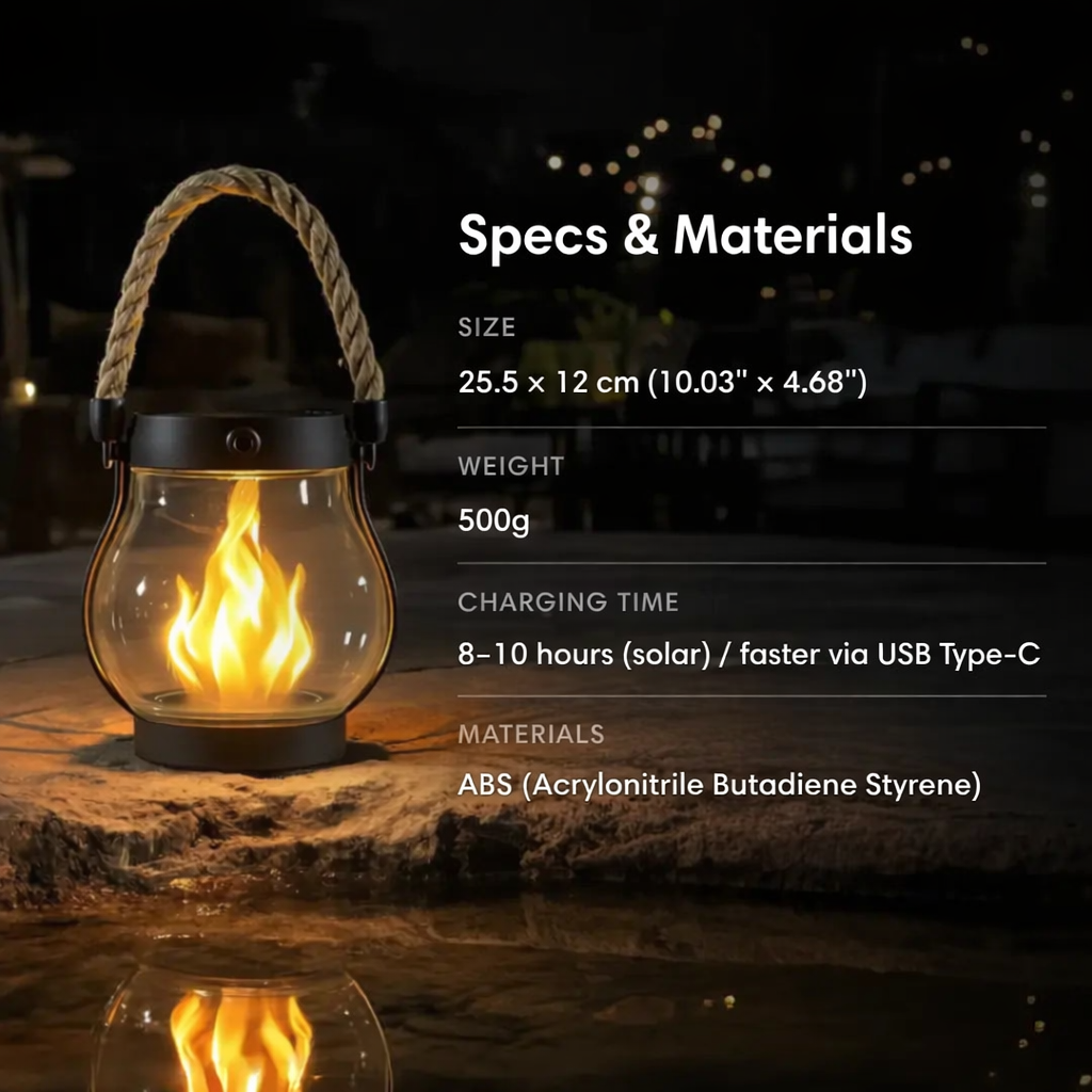 EmberLume™ — Ignite Mesmerizing Nights with Effortless, Safe Solar Glow
