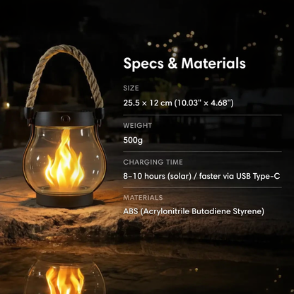 EmberLume™ — Ignite Mesmerizing Nights with Effortless, Safe Solar Glow