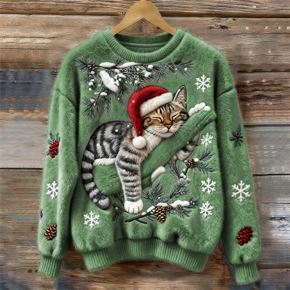 Teresa | Maglione natalizio con gatto