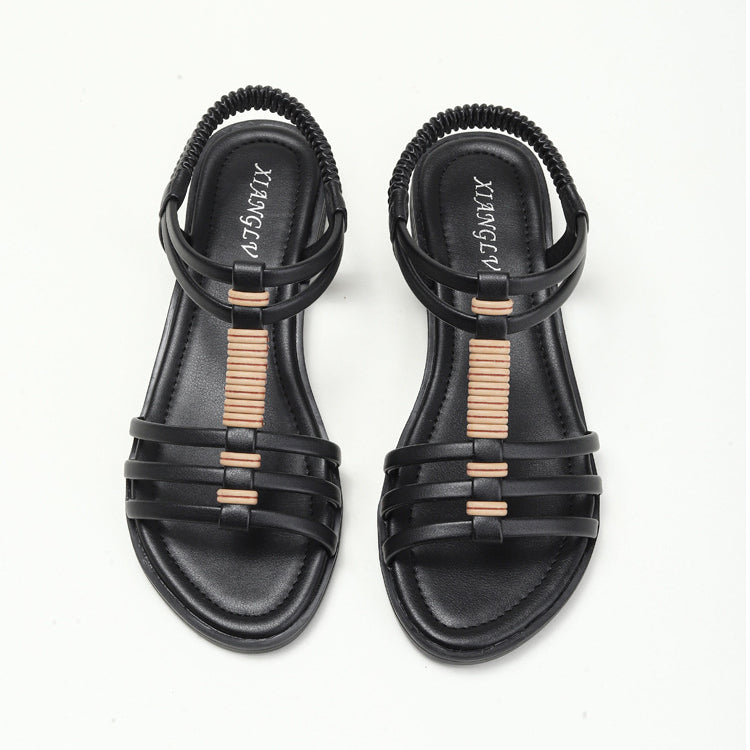 Vintage Bohemian Hollow-Out Flat Comfortable Roman Sandals