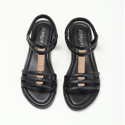 Vintage Bohemian Hollow-Out Flat Comfortable Roman Sandals