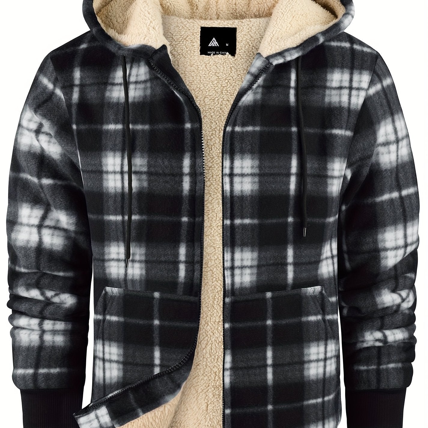 Luthar | Heren fleece hoodiejack voor zware omstandigheden – Warme winterjas met verstelbare capuchon